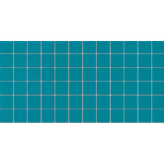 American Olean Color Story 12" X 24" Dot mounted Mosaic Peacock Blue