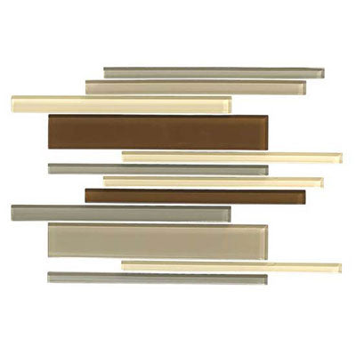 American Olean Color Appeal 12" X 16.75" Glass Blends - Random Interlock Pecan Grove