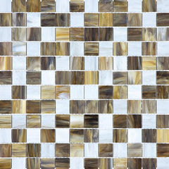 Chesapeake Ornamental Glass 1" x 1" Mosaic Peperino
