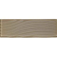 American Olean Color Appeal Abstracts 4" X 12" Wavy Glass Tile Plaza Taupe