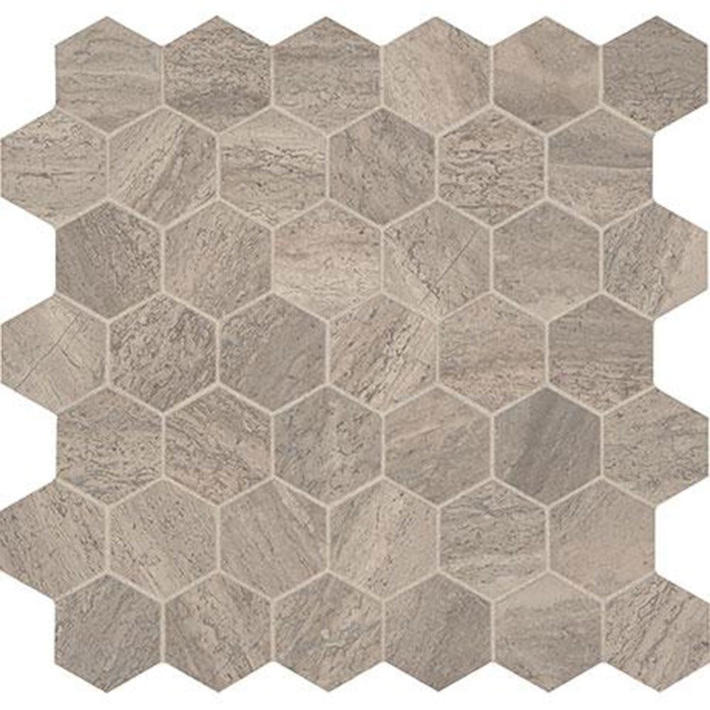 American Olean Presario 11.75" X 11.75" 2" HEX Mosaic Honed Reverent Taupe