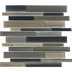 Chesapeake Fused Glass Random Strip Mosaic Rock