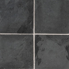 MS International Slate And Quartzite 16" x 16" Honed Montauk Black