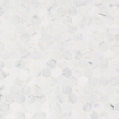 MS International Natural Stone Marble 12" x 12" Hexagon 2" Mosaic Calacatta Cressa