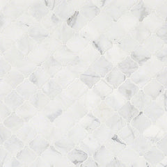 MS International Natural Stone Marble 12" x 12" Arabesque Mosaic Calacatta Cressa