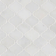 MS International Natural Stone Marble 12" x 12" Arbasque Mosaic Greecian White