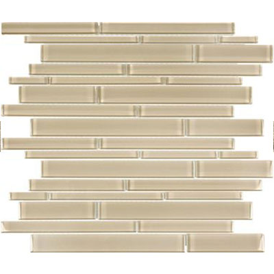 Chesapeake Essentials Glass Random Strip Mosaic Sand