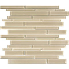 Chesapeake Essentials Glass Random Strip Mosaic Sand
