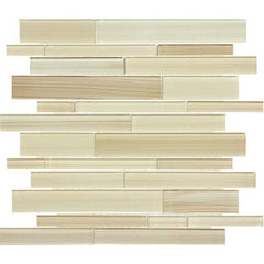Chesapeake Fused Glass Random Strip Mosaic Sand