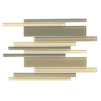 American Olean Color Appeal 12" X 16.75" Glass Blends - Random Interlock Sand Storm