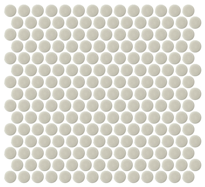 Emser Savvy 11"x12" Penny Round Mosaic 1"x1" Polished Oat