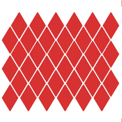 American Olean Color Story 12" X 13" Harlequin Dot mounted Mosaic Scarlet
