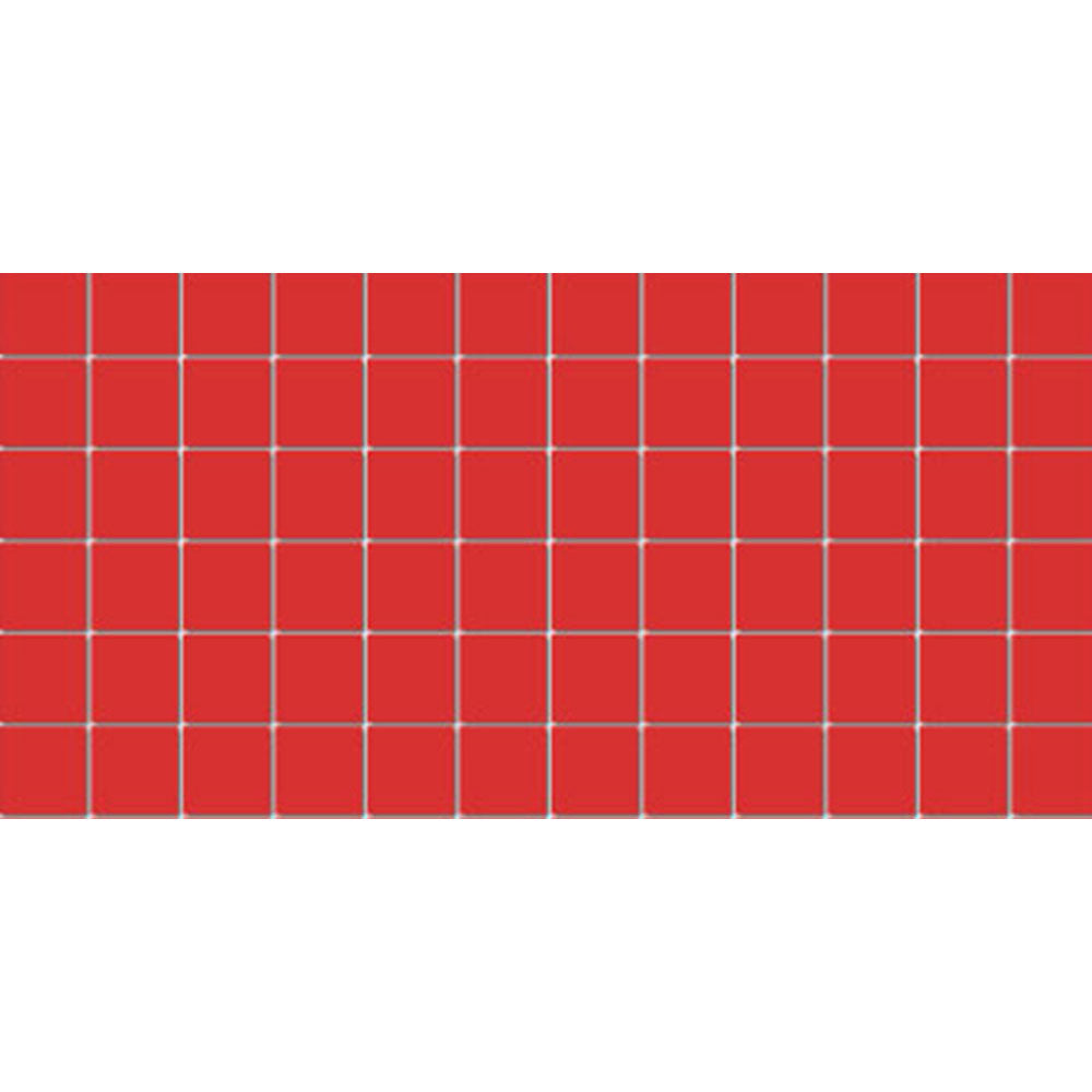 American Olean Color Story 12" X 24" Dot mounted Mosaic Scarlet
