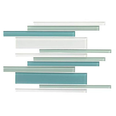American Olean Color Appeal 12" X 16.75" Glass Blends - Random Interlock Sea Pearl