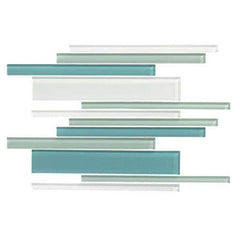 American Olean Color Appeal 12" X 16.75" Glass Blends - Random Interlock Sea Pearl
