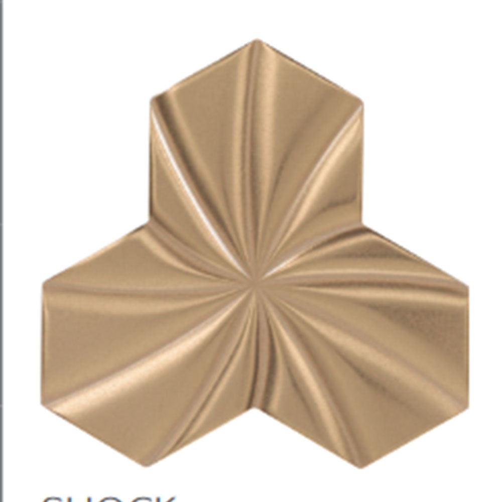 Daltile Stare Electric 5" X 5" Twist Shock Gold