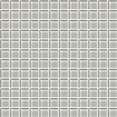American Olean Color Appeal 11.75" X 11.75" Glass Mosaics Silver Cloud
