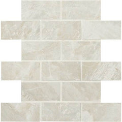 American Olean Mirasol 2" X 4" Brick Joint Mosaic Silver Marble