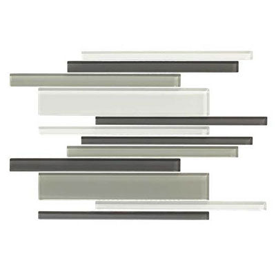 American Olean Color Appeal 12" X 16.75" Glass Blends - Random Interlock Silver spring