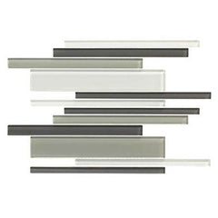 American Olean Color Appeal 12" X 16.75" Glass Blends - Random Interlock Silver spring