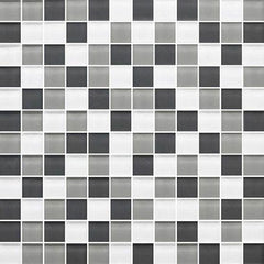 American Olean Color Appeal 11.75" X 11.75" Glass Mosaics Silver spring