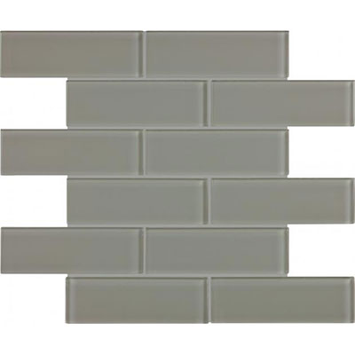 Chesapeake Essentials Glass 2" x 6" Brick Mosaic Smoke