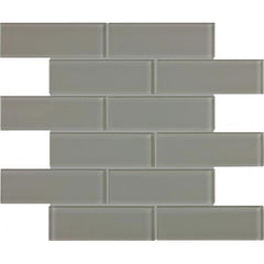 Chesapeake Essentials Glass 2" x 6" Brick Mosaic Smoke