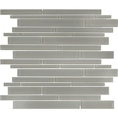 Chesapeake Essentials Glass Random Strip Mosaic Smoke