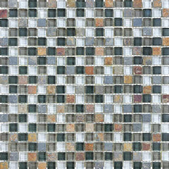 Chesapeake Slate Glass 0.62" x 0.62" Mosaic Smoky Mica