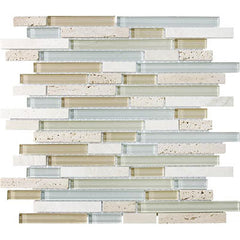 Chesapeake Stone Glass Linear Blend Mosaic Spa