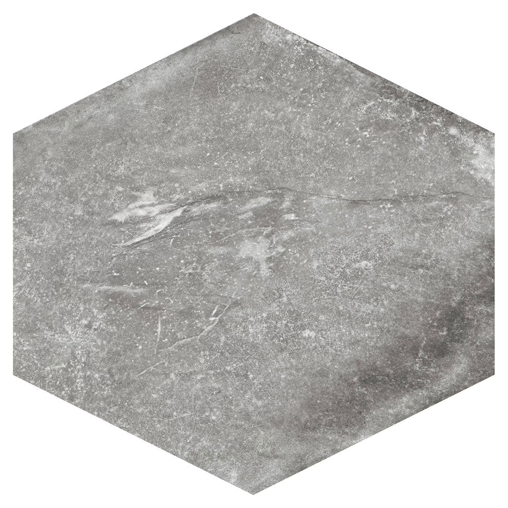 American Olean Solstice 8"  Hexagon Spring Grey