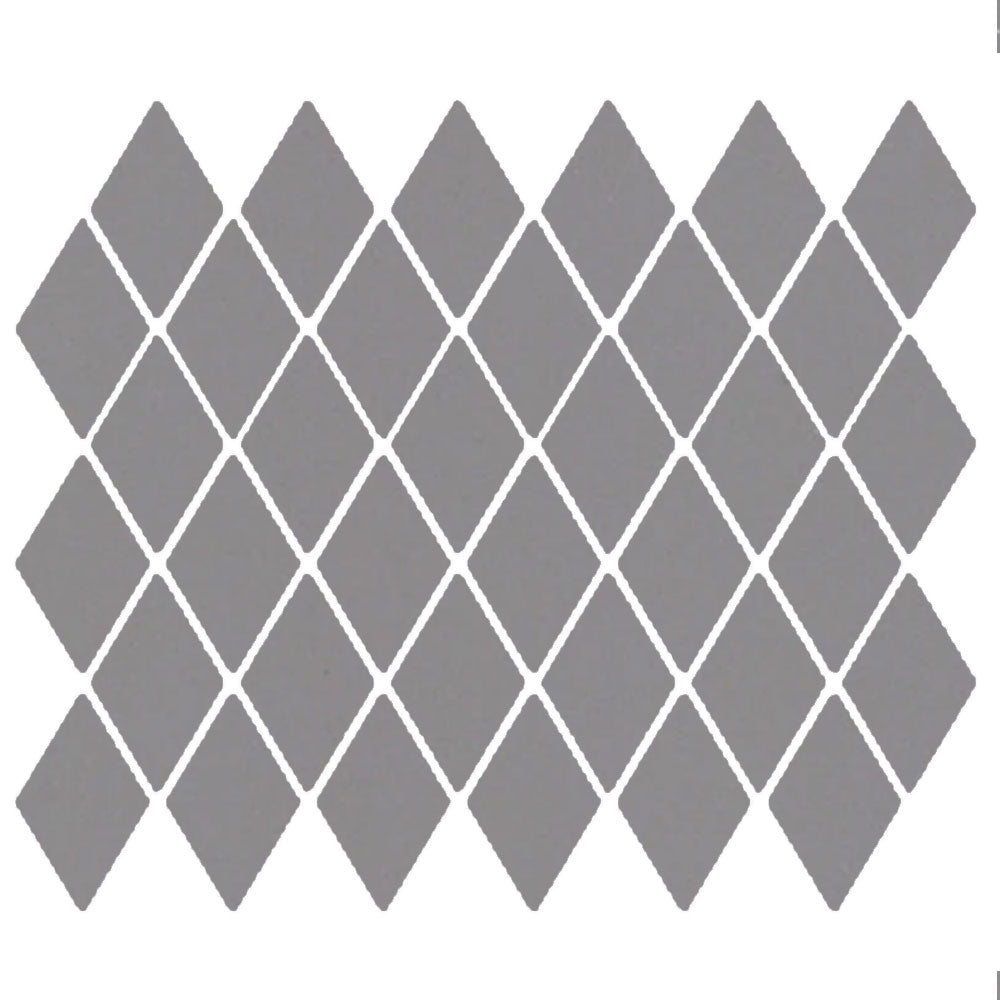 American Olean Color Story 12" X 13" Harlequin Dot mounted Mosaic Matte Storm Grey