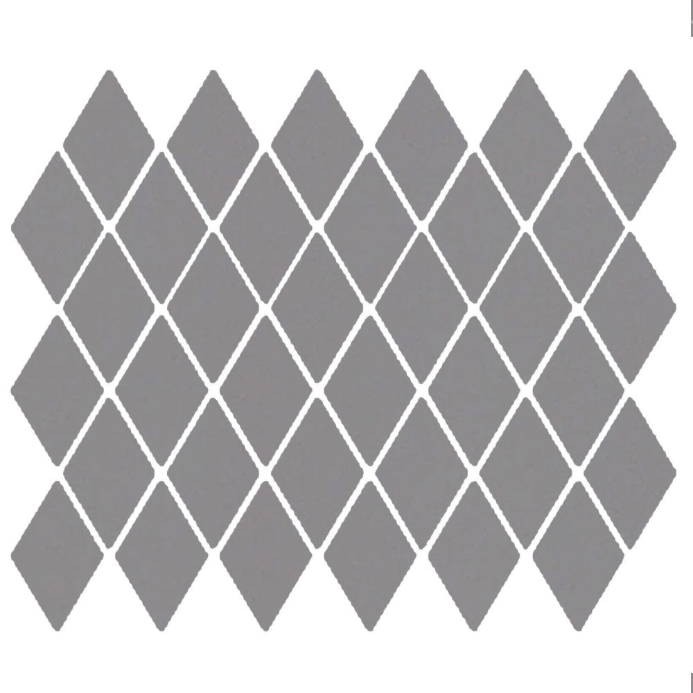 American Olean Color Story 12" X 13" Harlequin Dot mounted Mosaic Storm Grey