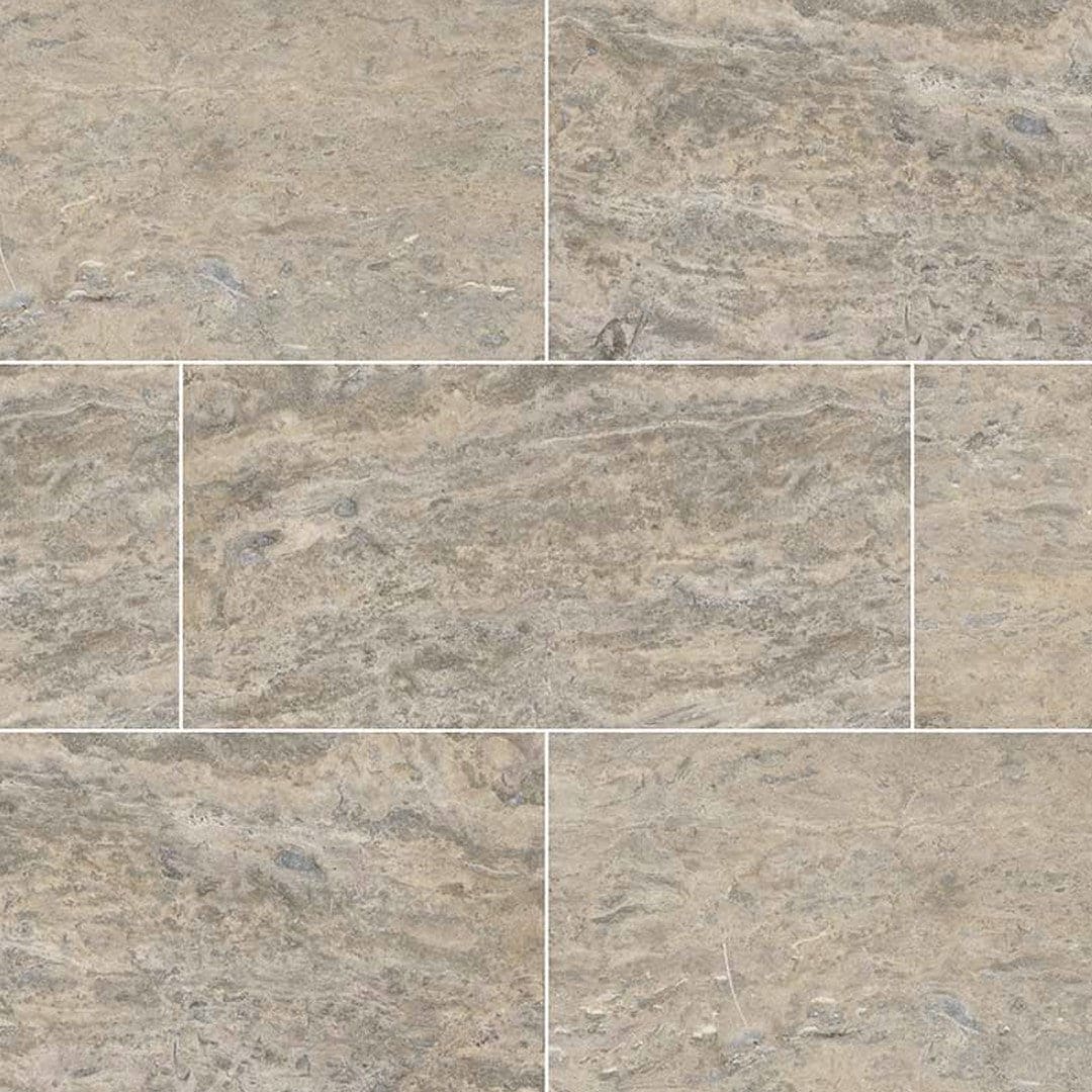 MS International Travertine 12" x 24" Silver Vein Cut