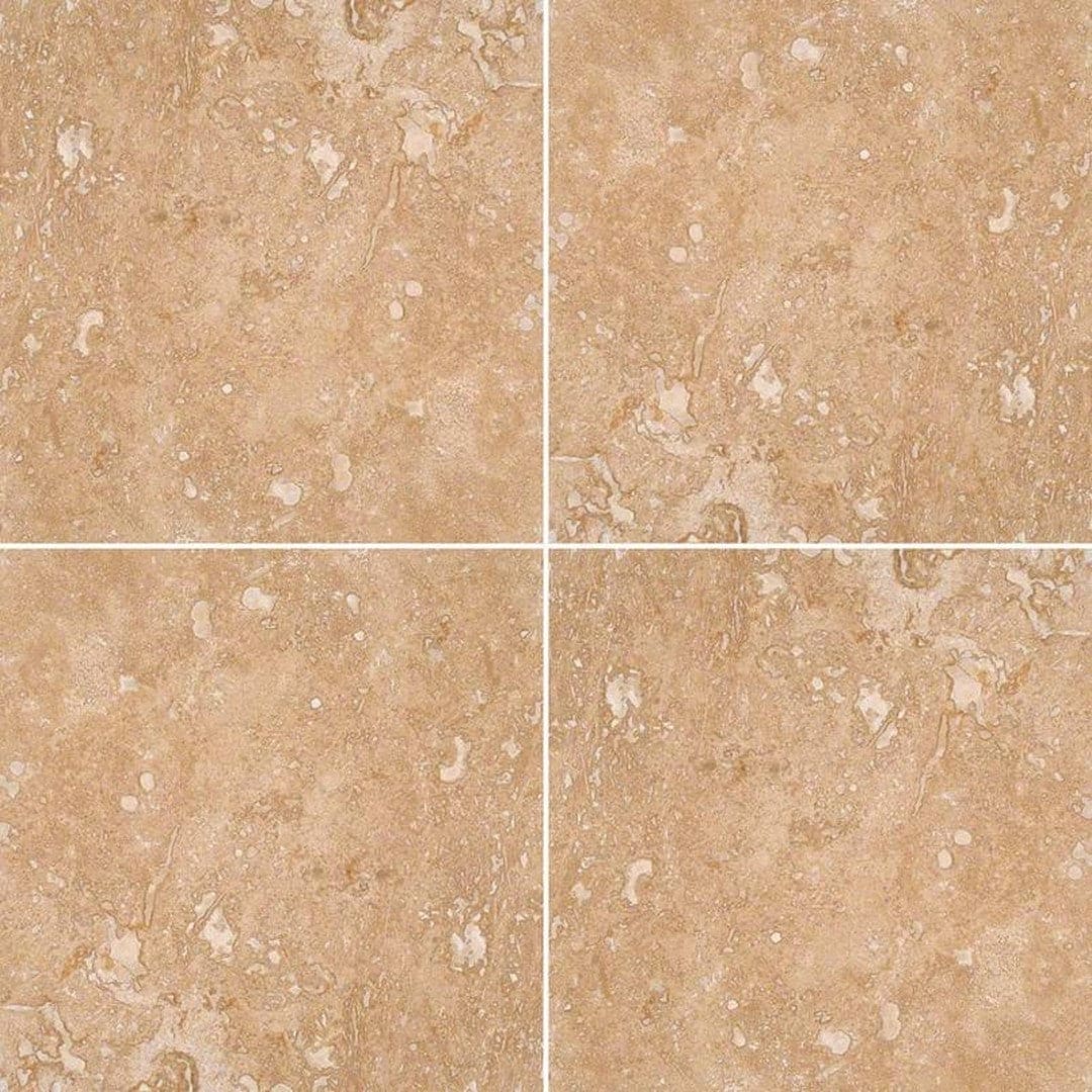 MS International Travertine 12" x 12" HF Tuscany  Walnut