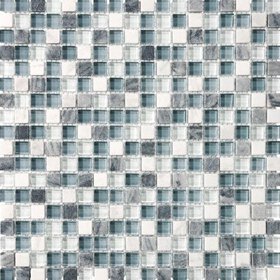 Chesapeake Stone Glass 0.62" X 0.62" Mosaic Waterfall