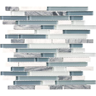 Chesapeake Stone Glass Linear Blend Mosaic Waterfall