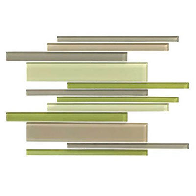 American Olean Color Appeal 12" X 16.75" Glass Blends - Random Interlock Willow Brook