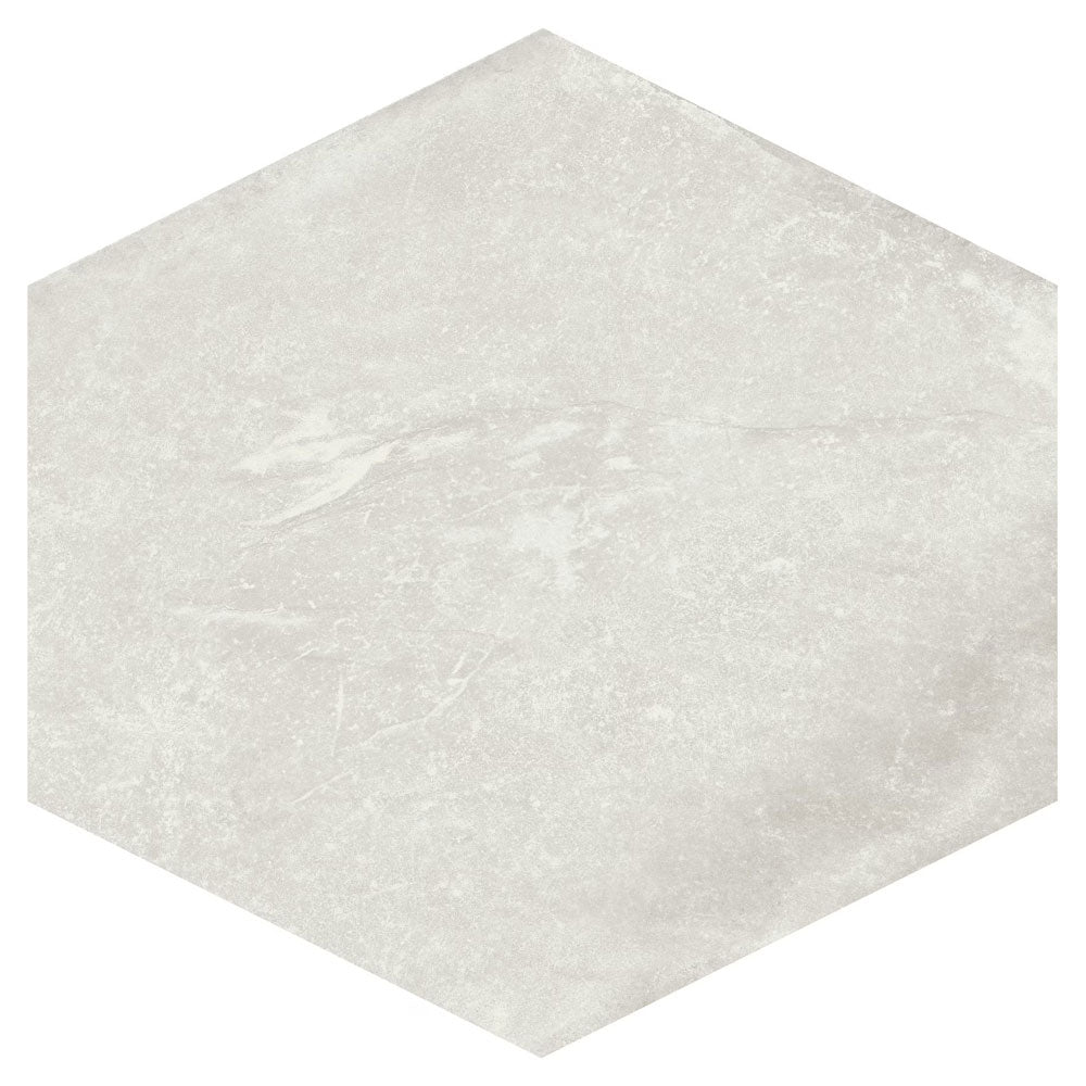 American Olean Solstice 8"  Hexagon Winter White