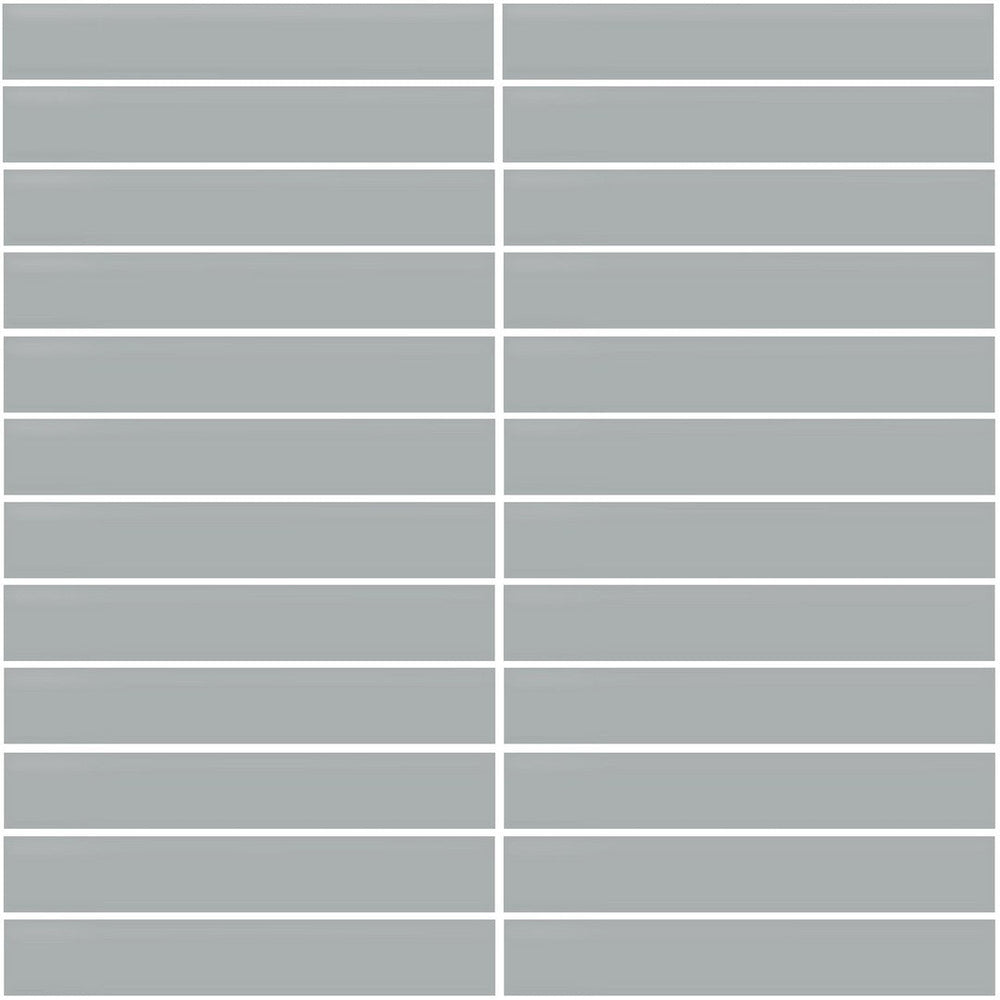 Daltile Color Wheel Mosaic 1'' x 6'' Straight 12'' x 10'' Matte Matte Desert Gray