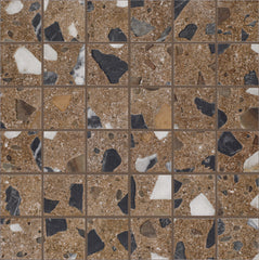 Marazzi Curation 2" x 2" Mosaic Straight Joint 12" x 12" Clay