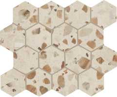 Marazzi Curation 3" Mosaic Hexagon 15" x 12" Stucco