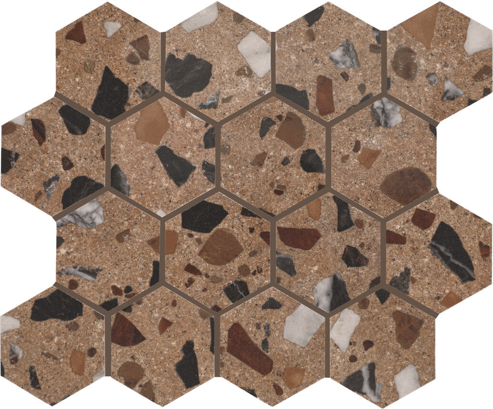 Marazzi Curation 3" Mosaic Hexagon 15" x 12" Clay