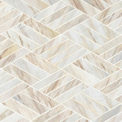 MS International Decorative Mosaic 12" x 12" Geometric Angora Rhombus