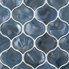 MS International Decorative Mosaic 12" x 12" Arabesque Blue Shimmer