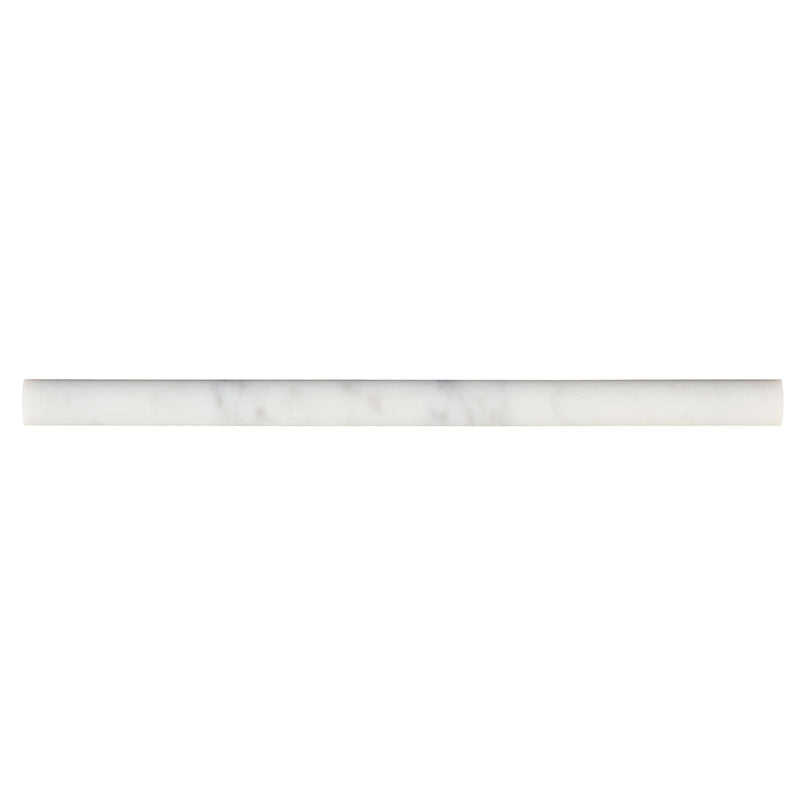 MS International Natural Stone Marble 0.75" x 0.75" Pen Molding Honed Carrara White