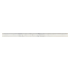MS International Natural Stone Marble 0.75" x 0.75" Pen Molding Honed Carrara White
