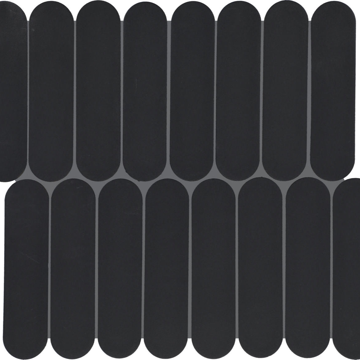 Daltile Artefino Element 5.5" x 6" Capsule Mosaic 13" x 12" Charcoal