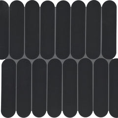 Daltile Artefino Element 5.5" x 6" Capsule Mosaic 13" x 12" Charcoal