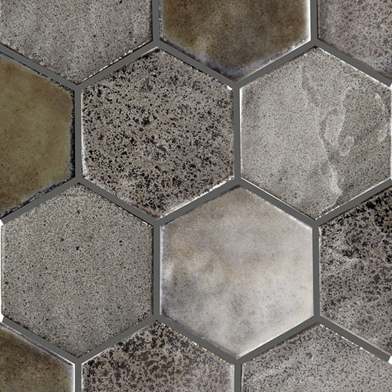 Daltile Stare Empyrean 2" Hexagon Cool Blend